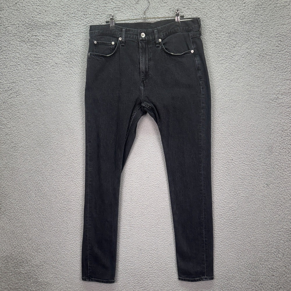 Rag & Bone Jeans Mens 33x32 Washed Black Fit 1 Skinny Indie Grunge Goth Rocker